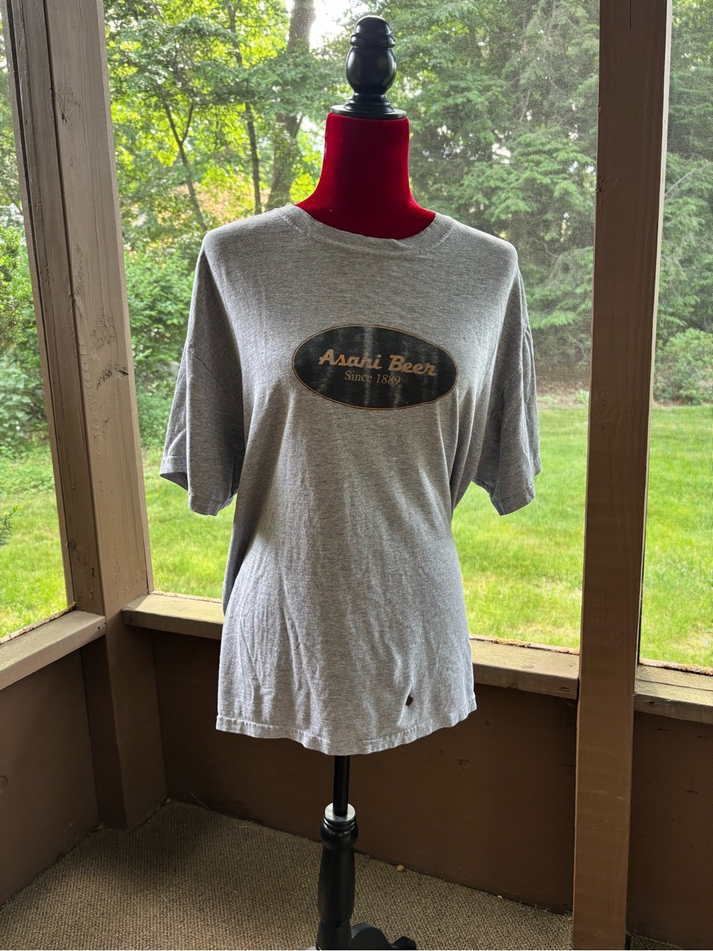 Asahi Beer Graphic Tee - Gray